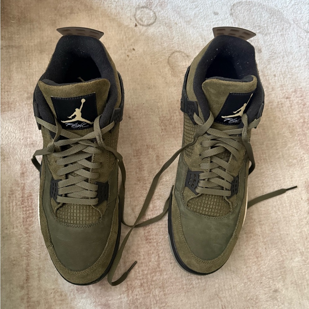 Jordan Athletic Shoes in Olive Green and Black